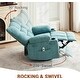 preview thumbnail 6 of 14, 360 Degree Swivel Rocking Single Sofa with Cup Holders