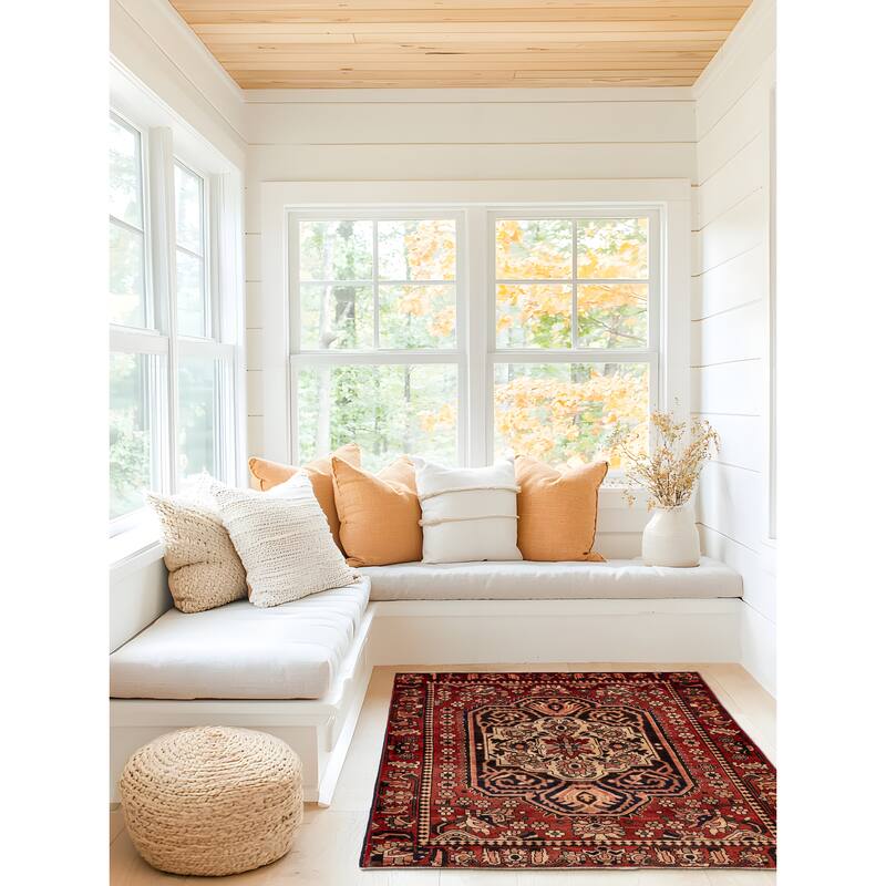 ECARPETGALLERY Hand-knotted Konya Anatolian Red Wool Rug - 4'9 x 6'5