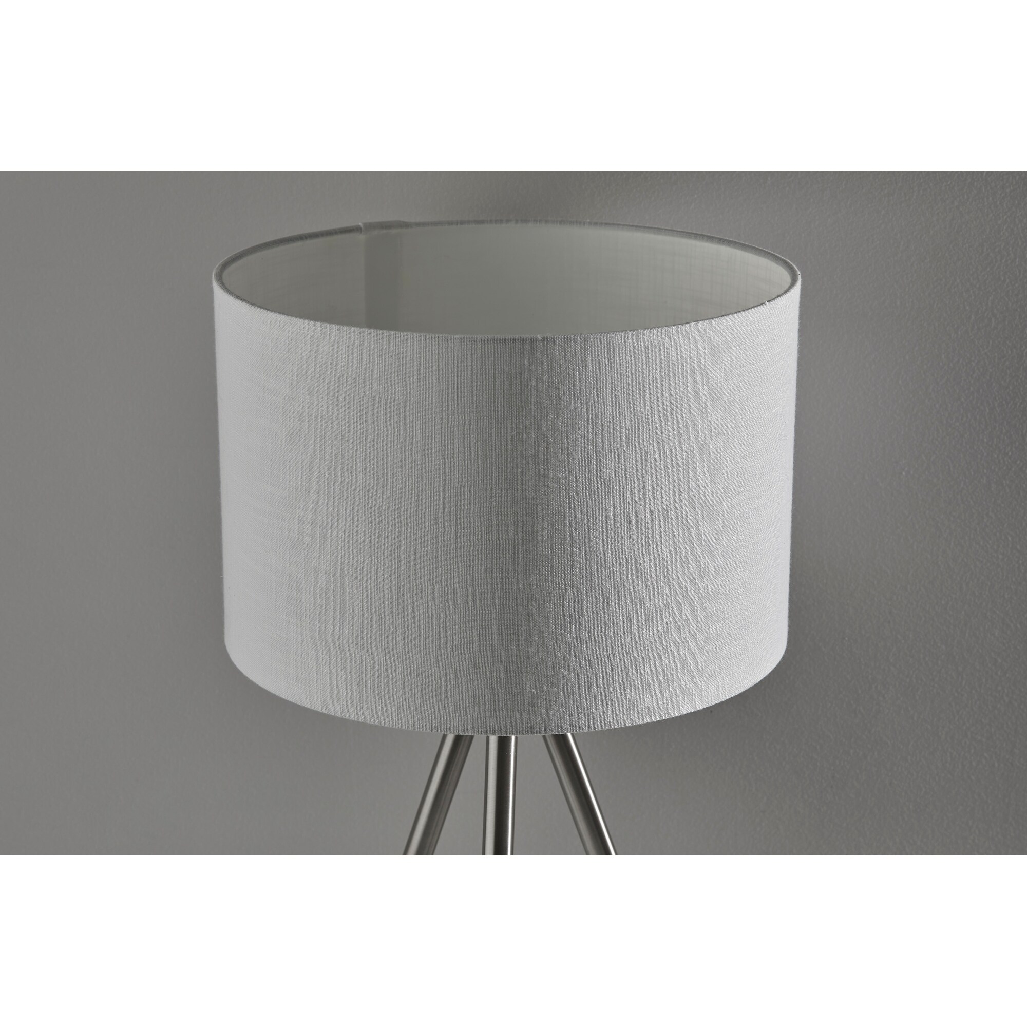 gold and white striped lamp shade