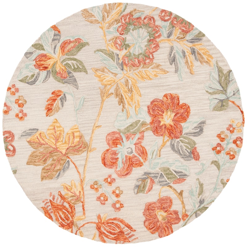 SAFAVIEH Handmade Blossom Roseanna Modern Floral Wool Rug