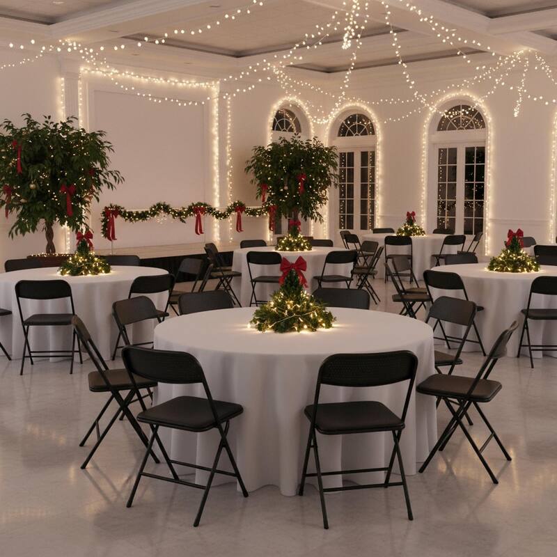 HOMYLIN Folding Chair Set with Metal Frame for Indoor/Outdoor Seating