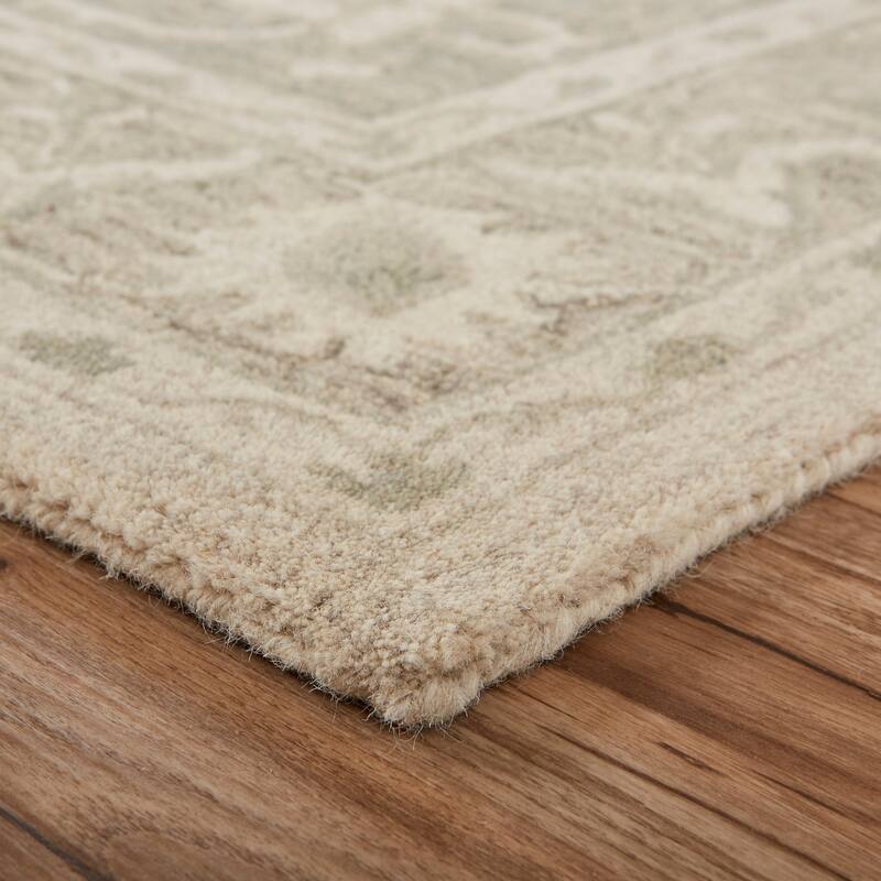 Sevita Loomline Turquoise Medallion Hand-Tufted Wool Indoor Area Rug