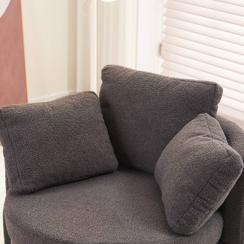 Multifunctional Teddy Fabric Chair for Living Room