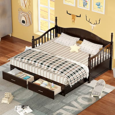 Extendable Daybed with Two Storage Drawers