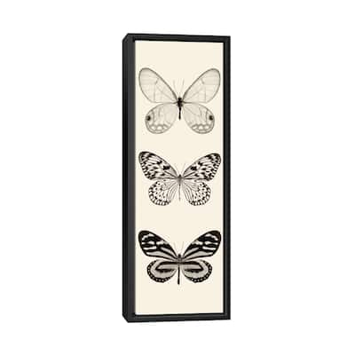 iCanvas "Butterfly Panel II In B&W" by Debra Van Swearingen Framed Canvas Print
