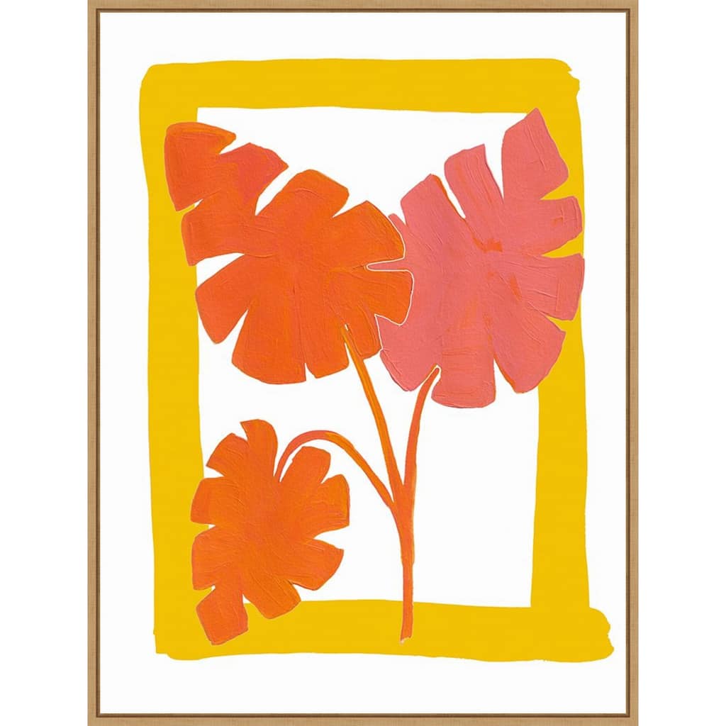 The New Oasis 1 by Bronwyn Baker Framed Canvas Wall Art Print - Sylvie Natural