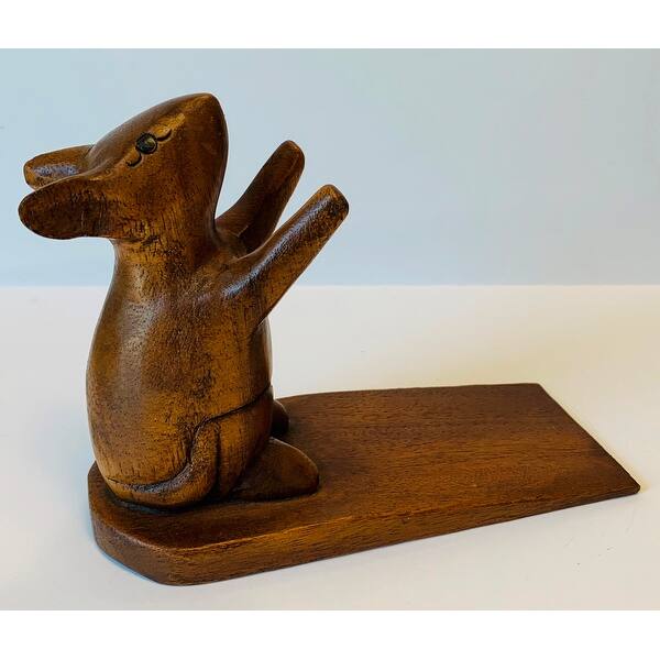 Mouse Doorstop Carved Wood Stained Brown Bed Bath & Beyond 37457381
