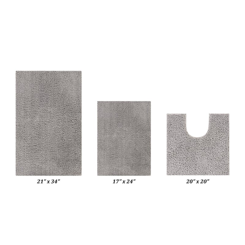Better Trends Bath Rug Set 100% Micro Polyester Tufted Anti-Skid Latex Backing Bathroom Rugs for Shower, Sink Mats Micro Plush