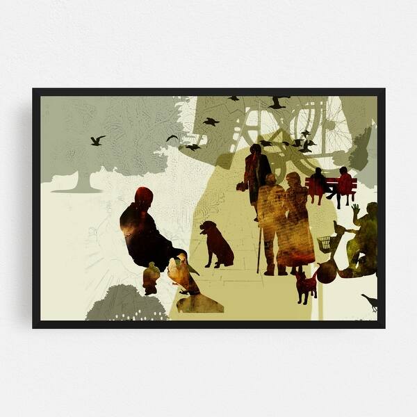 Shop Animals Nature People Collage Framed Wall Art Print Overstock
