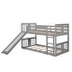 preview thumbnail 4 of 11, Modren Twin Over Twin Bunk Bed With Slide and Ladder For Bedroom