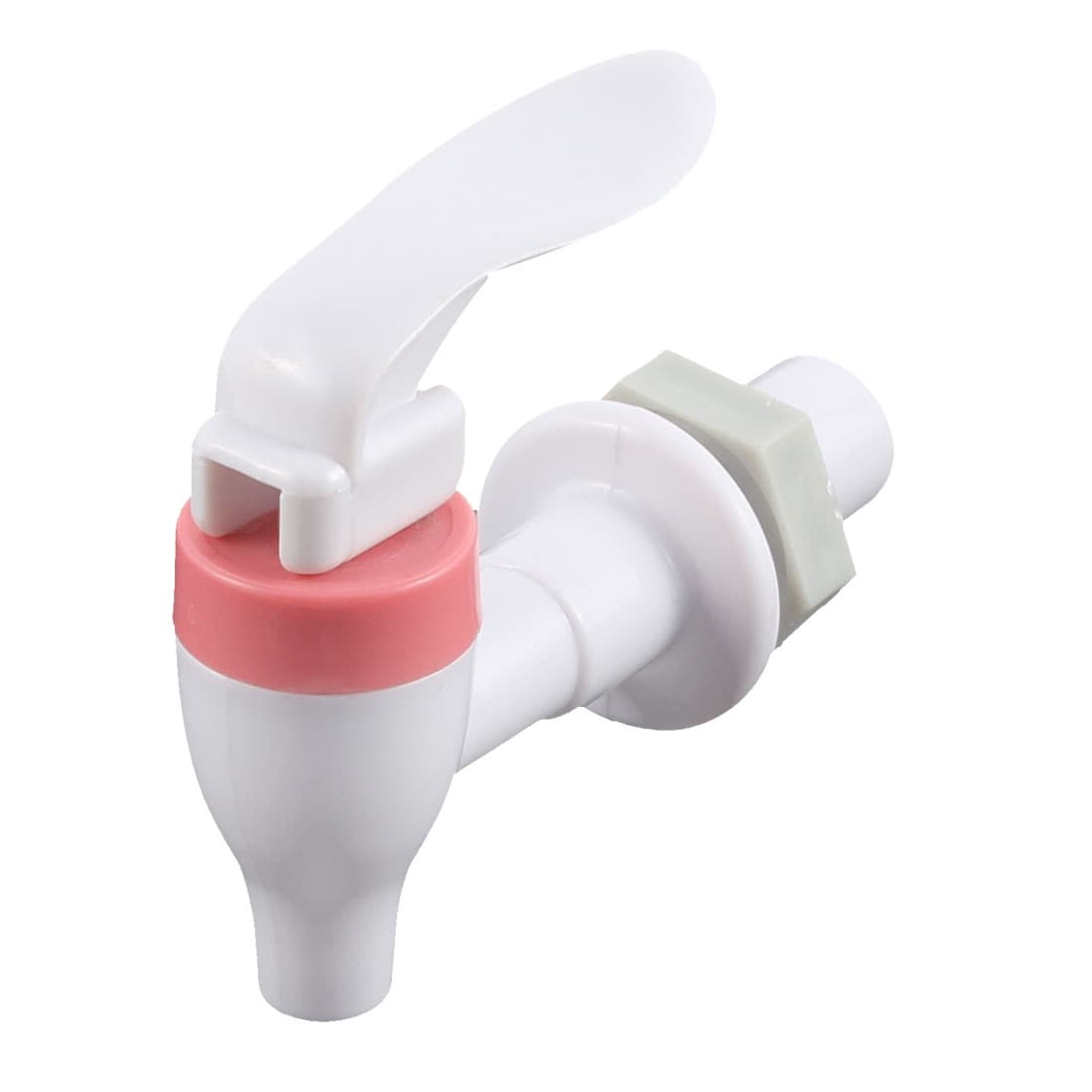 15mm Dia Water Dispenser Push Type Handle Plastic Faucet Pink White 