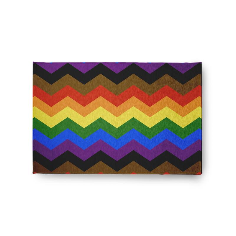 Inclusive Pride Chenille Rug - Inclusive Pride Chevron - 2' x 3'