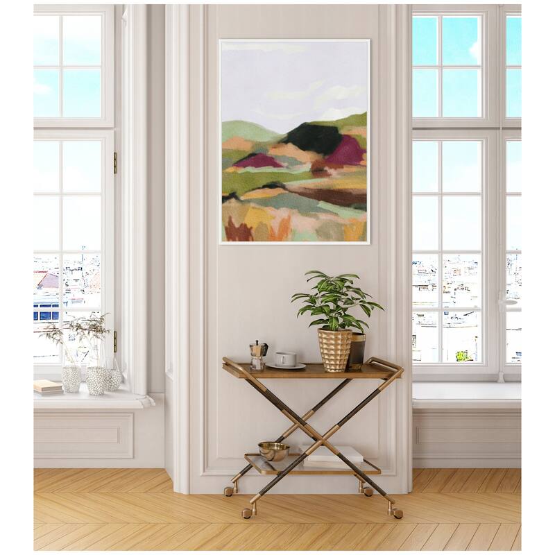 Kate and Laurel Sylvie Dreamy Landscape Framed Canvas by Nikita Jariwala