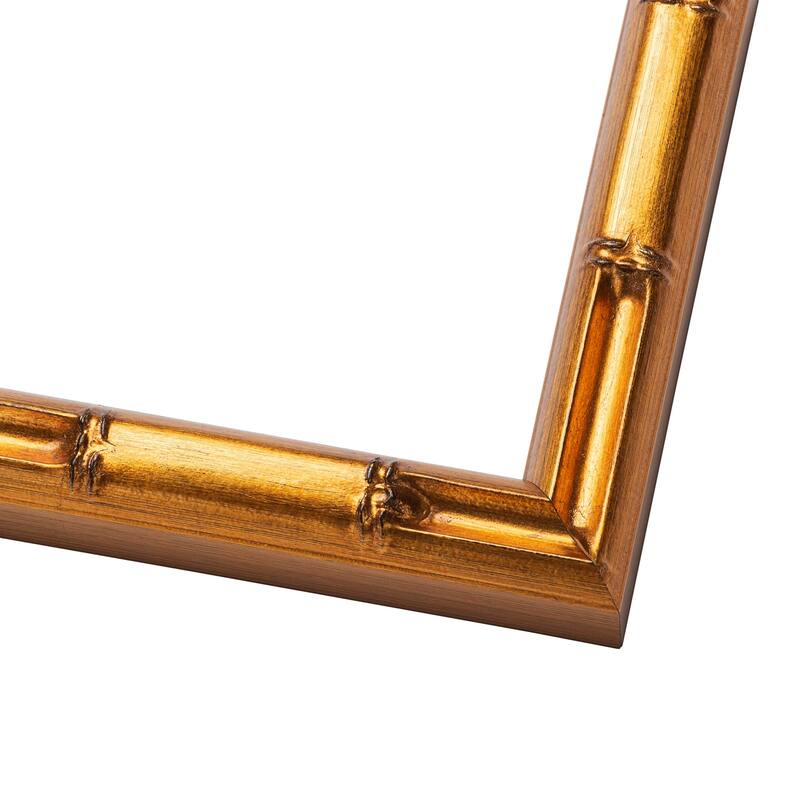 11x11 Gold Bamboo Picture Frame - UV Acrylic, Foam Board Backing, Hanging Hardware