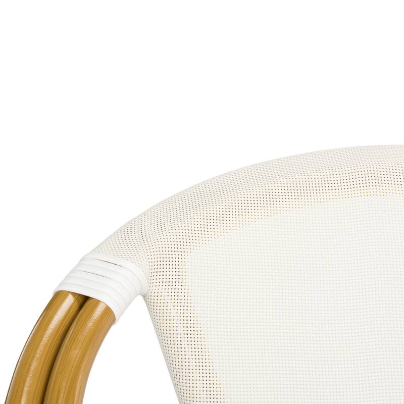 SAFAVIEH Maeve Stacking Beige Arm Chair (Set of 2) - 22W x 33D x 23H