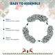preview thumbnail 6 of 5, 36in Large Prelit Christmas Wreath with LED Lights, Snow Flocked Winter Wreath for Door, Fireplace, Indoor Outdoor - White