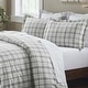 preview thumbnail 7 of 22, Superior Plaid Flannel Cotton Classic Rustic Farmhouse Duvet Cover Set Charcoal - Queen