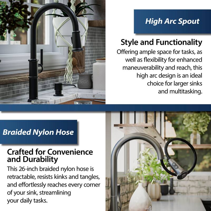 Karran Brampton KKF365 Single Handle Pull Down Sprayer Kitchen Faucet