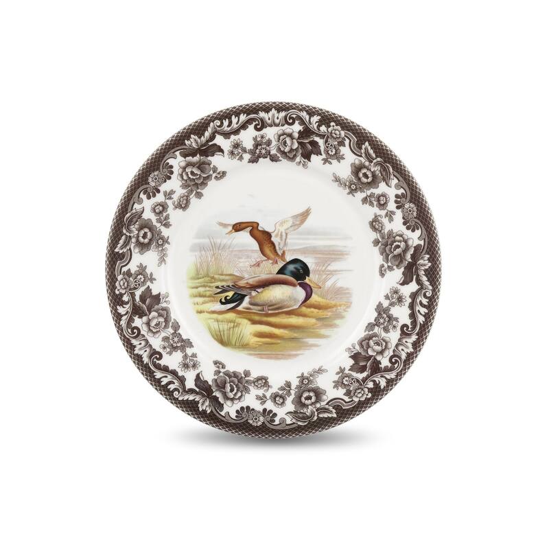 Spode Woodland Luncheon Duck Motif Plate - 9 Inch - Mallard