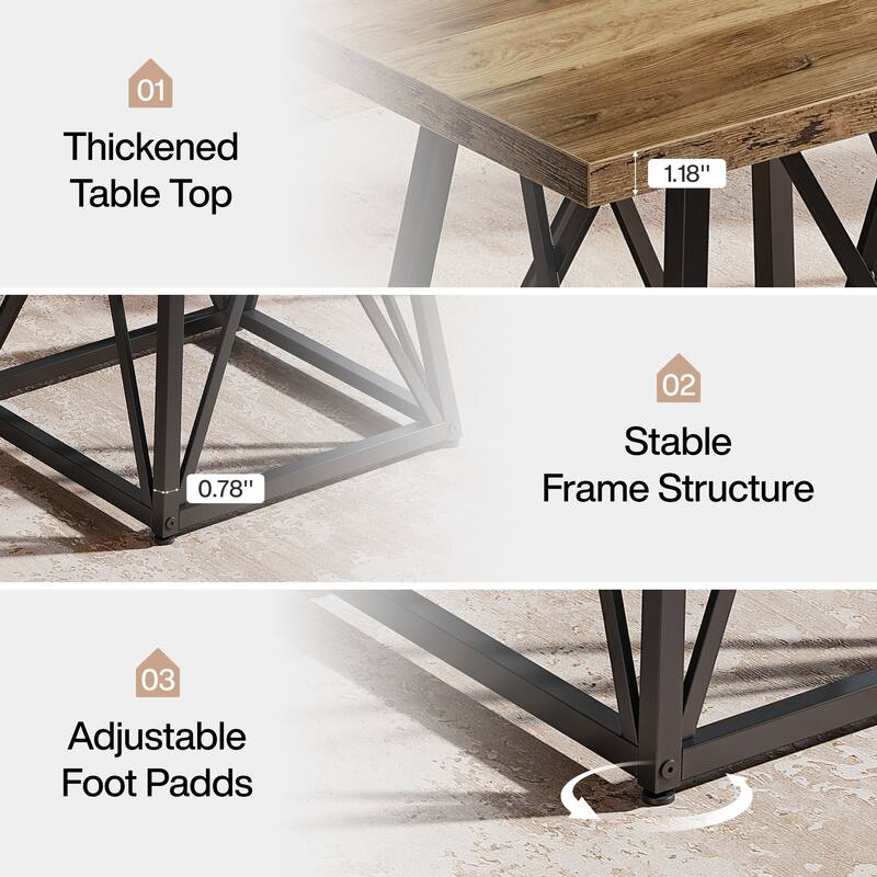 35.4-Inch Square Dining Table for 4