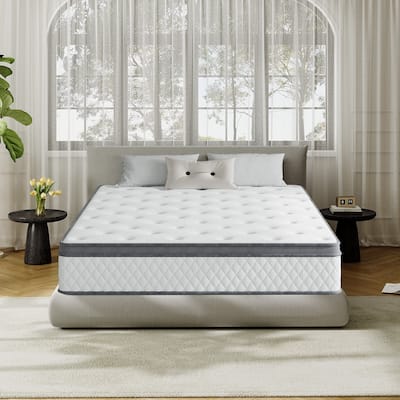 SweDrea 12 in. Plush Hybrid Memory Foam Mattress with CertiPUR-US and Oeko-TEX , Featuring Bamboo Charcoal Absorption.