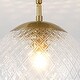 preview thumbnail 9 of 9, Rennnsan 1-Light Modern Clear Grid Glass Semi Flush Mount Ceiling Light for Bedroom and Hallway - 9.8" W x 15" H