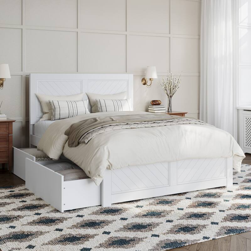 Canyon Platform Bed with Matching Footboard & Storage Drawers