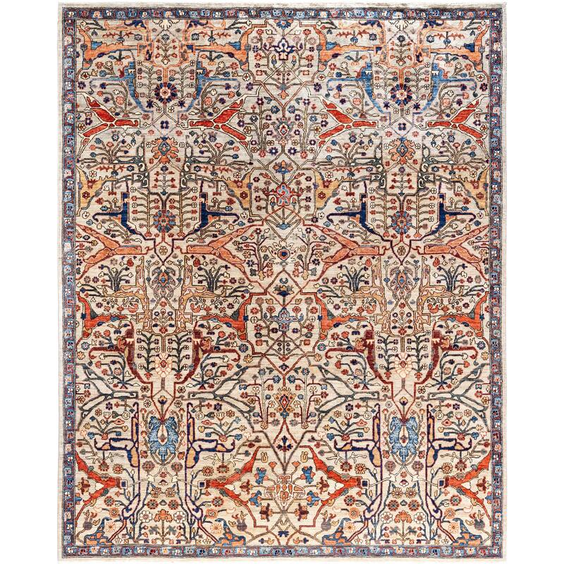 Serapi One-of-a-Kind Hand-Knotted Area Rug - Ivory - 8' 0" x 9' 10"