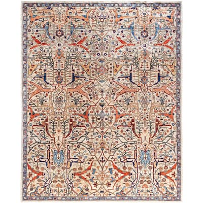 Serapi One-of-a-Kind Hand-Knotted Area Rug - Ivory - 8' 0" x 9' 10"