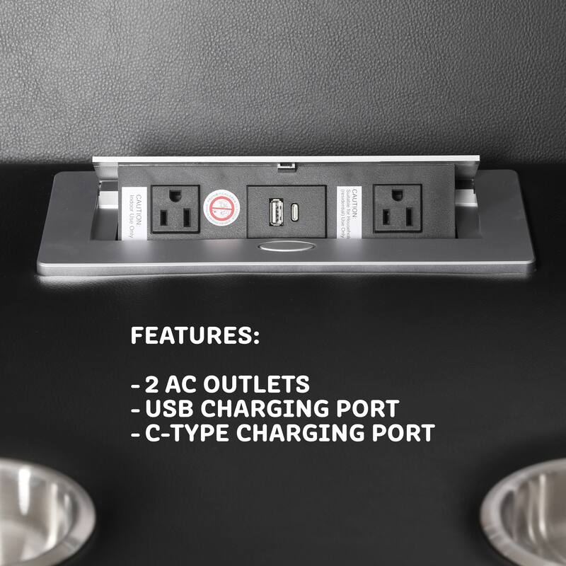 Contemporary Living Room Faux Leather Upholstered Sofa