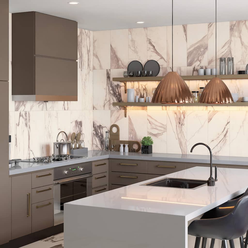 Merola Tile Reve Rose 11-3/4" x 23-1/2" Porcelain Floor and Wall Tile