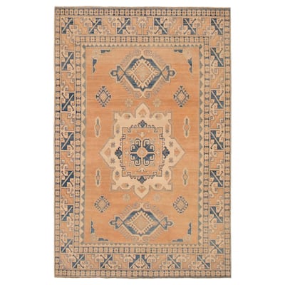 ECARPETGALLERY Hand-knotted Finest Ghazni Copper Wool Rug - 6'5 x 10'0