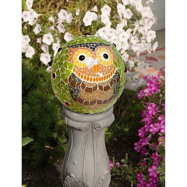 Shop Echo Valley Owl Glass Mosaic Gazing Ball Outdoor Garden