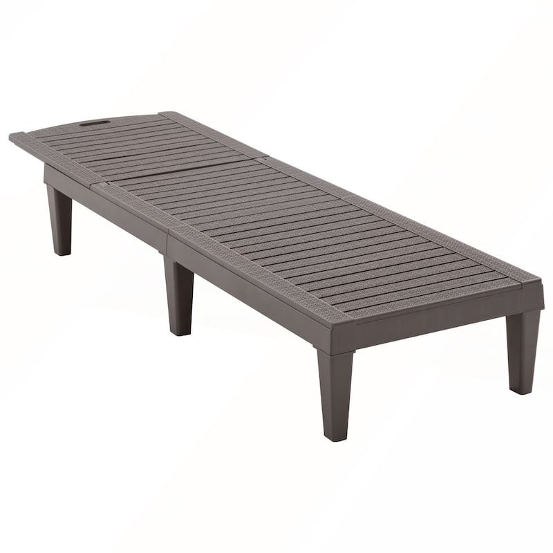 2-Piece Outdoor Chaise Lounges with Adjustable Backrest