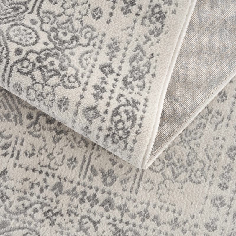 Hauteloom Michie Living Room, Bedroom Area Rug - Cream, Gray, Light Slate - 11'10" x 15'