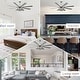 preview thumbnail 6 of 20, Chichoice 65" Industrial Caged Ceiling Fan with Light and Remote, 6-Speed DC Motor Large Ceiling Fan