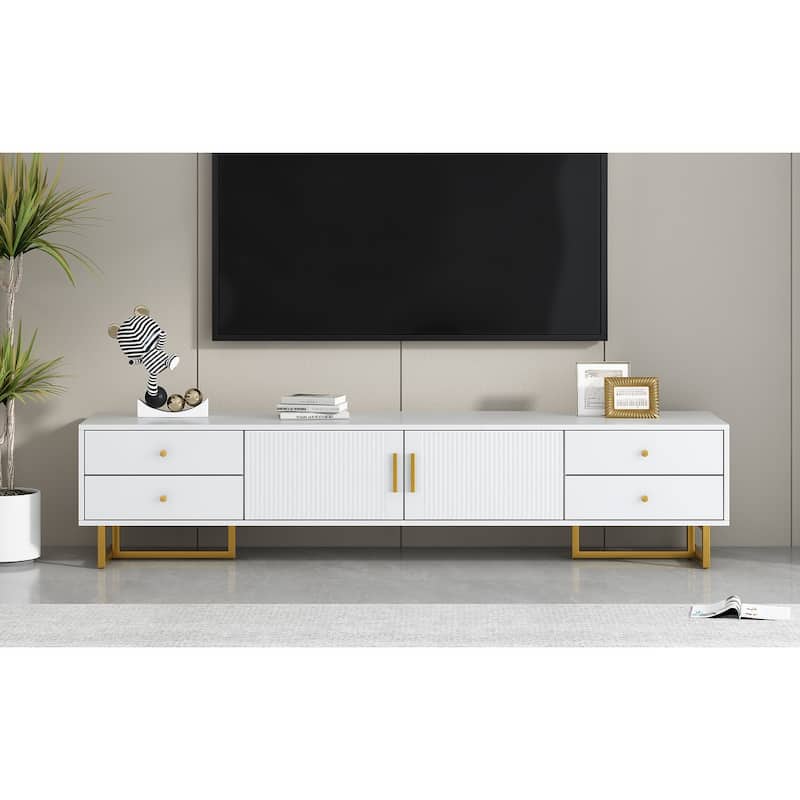 Tv Stand For 65+ Inch Tv, Entertainment Center Tv Media Console Table,Modern Tv Stand With Storage,Tv Console Cabinet Furniture