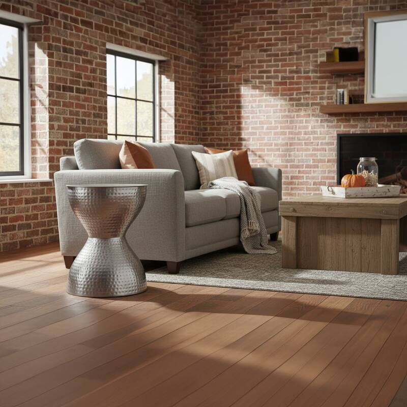 Industrial Style Hammered Texture Iron Stool with Hourglass Shaped Body, Silver