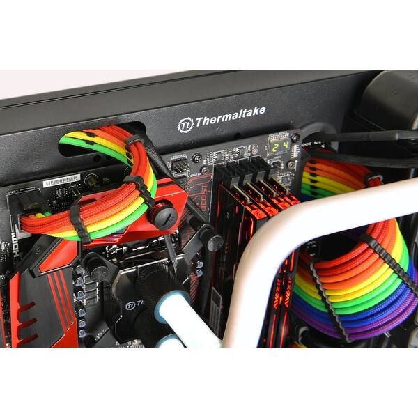 Shop Thermaltake Cable Ac 049 Cnonan A1 Ttmod Sleeve Cable External Rainbow Overstock 18104971