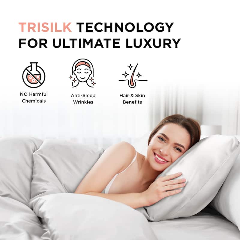 Discover NIGHT Trisilk Pillowcase - Luxury Mulberry Silk Pillow Covers for Skin and Hair