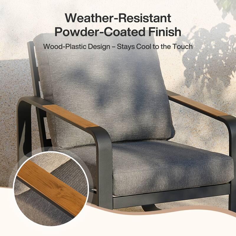 Outdoor Patio Conversation Sofa Set with Cushions