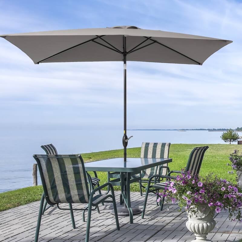 AOOLIMICS 10×6.5FT Rectangular Patio Umbrella with UV Protection, Easy Tilt, and Wind-Resistant Features