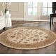 preview thumbnail 5 of 8, SAFAVIEH Handmade Stratford Vidija Traditional Oriental Wool Rug 5' Round - Ivory/Dark Beige - Round