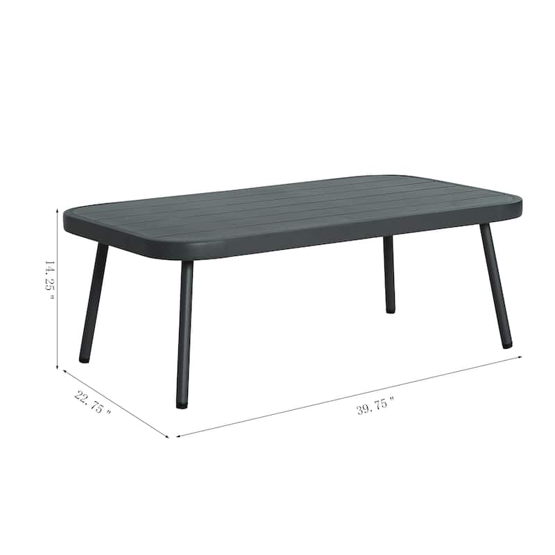 Christopher Knight Home - Cadence Rope and Steel Patio Loveseat and Table Set
