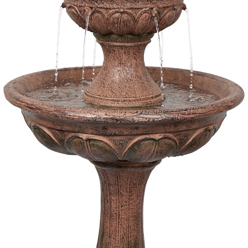 Solar Gray Tiered Tulip Fountain