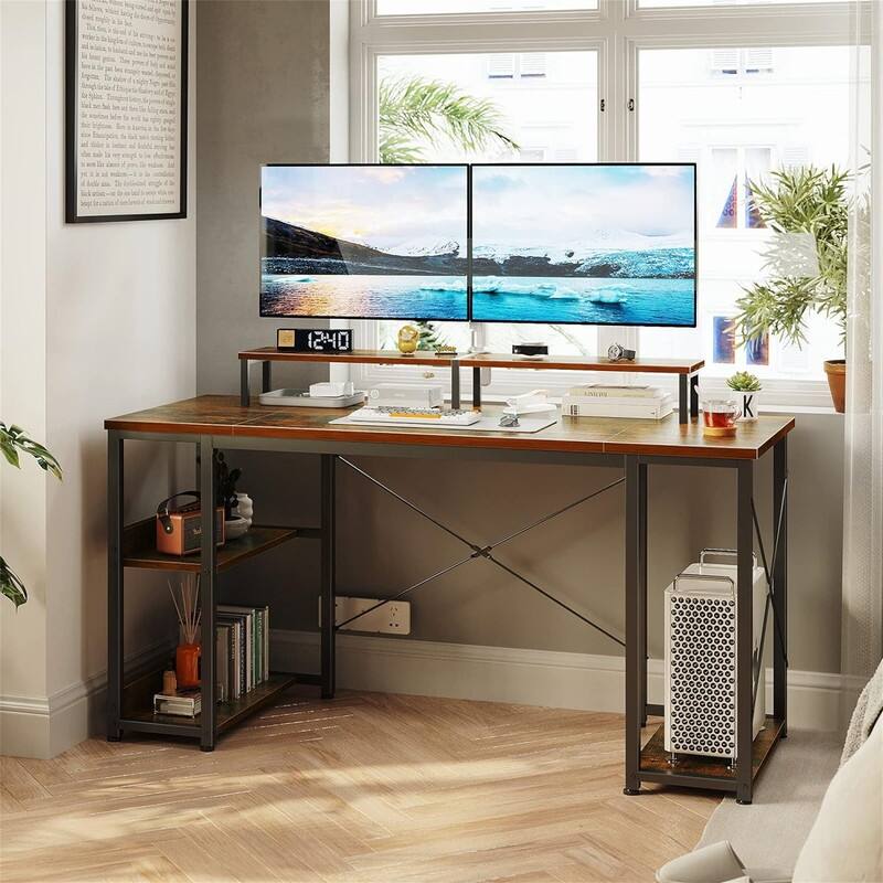Computer Desk with Shelves