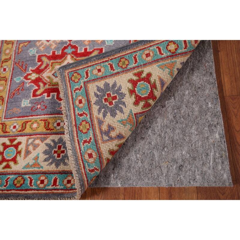 Blue Kazak Accent Rug Handmade Wool Carpet - 2'9" x 4'3"