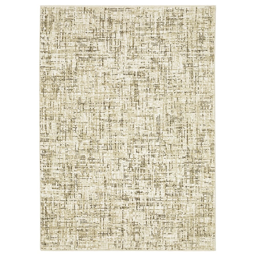 Style Haven Raphael Gridwork Ivory/ Brown Mixed Pile Area Rug
