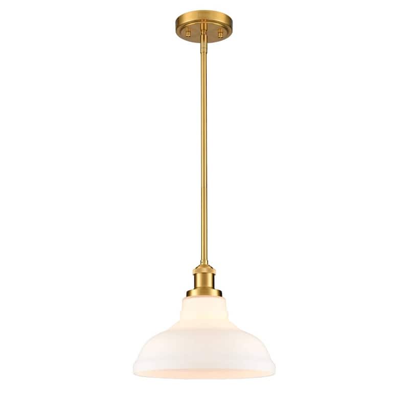 Como Modern Gold Pendant Light Fixture Kitchen Island with Dome Opal Glass