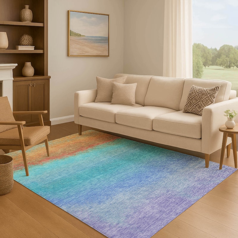 Premium Washable Super Soft Abstract Ombre Mayfield Rug